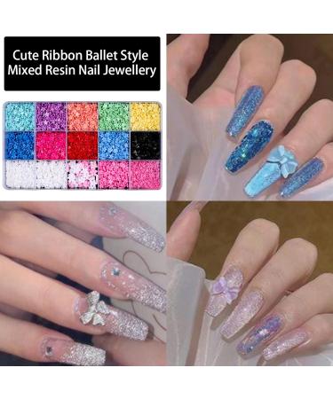 Bowknot 3D Bow Nails Art Flatback Flower Nails Art Decoration Supplies For Salons Bkhz015 - Buy Online on SooperMarket.com