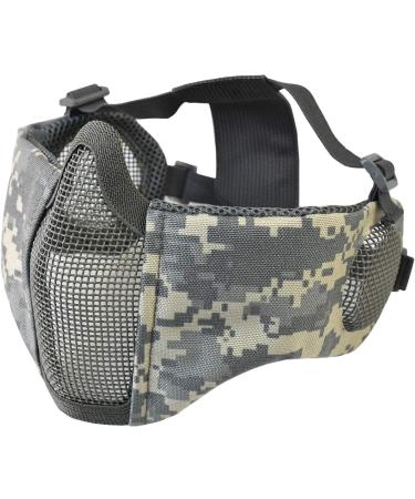 Tactical Foldable Half Face Airsoft Mesh Mask with Ear Protection & Fast Helmet for Adults - ACU - Buy Online on SooperMarket.com