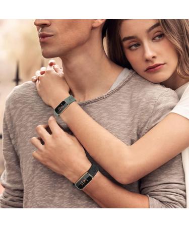 3 Pack Slim Lace Sport Bands for Fitbit Luxe - Soft Silicone Hollow-Out Replacement Wristbands for Women - Breathable and Stylish - Fits 5.6-7.1 Wrists - E-BlackDeep BlueGreen - Buy Online on SooperMarket.com