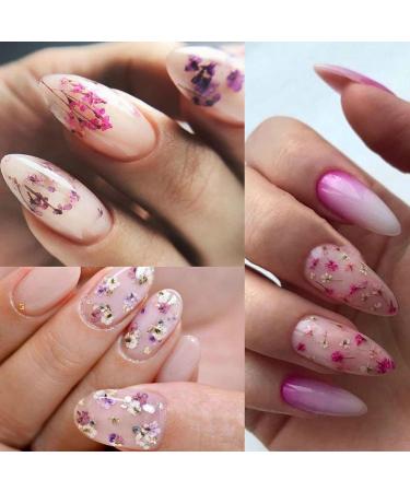 8 Boxes Dried Flowers for Nails | Nail Art Sticker Kit | DIY Nail Decoration Accessories - 8 Colors - Buy Online on SooperMarket.com