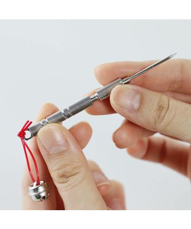 Wazakura Hanafubuki Ikebana Kenzan Needle Cleaner & Straightener 2.6(70mm) - Made in Japan | 2-in-1 Flower Holder Pin Frog Repair Tool - Stainless Steel 2.6(70mm) - Silver - Buy Online on SooperMarket.com