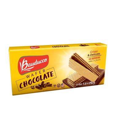 Bauducco Chocolate Wafers - Crispy Wafer Cookies With 3 Delicious, Indulgent, Decadent Layers of Chocolate Flavored Cream - Delicious Sweet Snack or Desert - 5.0 oz (Pack of 1)