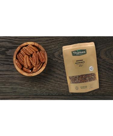 Organic Pecan Nuts - Halves Shelled Pecans - No Additives or Preservatives - Vegan GMO-Free Certified Organic - Delicious and Nutritious Snack - Perfect for Baking and Cooking - Thames Organic 500g Nutty 500g - Buy Online on SooperMarket.com