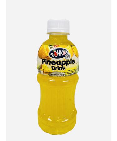 Bonko Just Drink Pineapple Drink with NATA de Coco 320ml (6 Bottles)