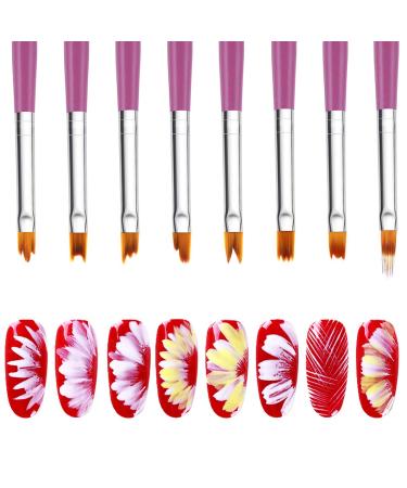 MWOOT 8-piece nail brush set gel nail art pen liner nail polish nail design kit nail art brush ombre gradient nail art brush