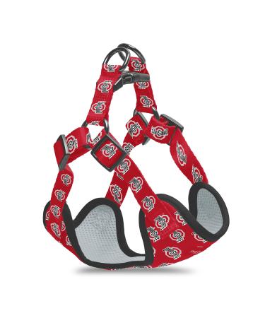 NCAA dog harness official license product adjustable comfortable robust and durable great gift idea extra small ohio state buckeyes) Ohio state Buckeyes Extra-Small