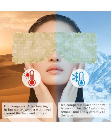 Jade Eye Mask | Relaxation & Reusable Hot/Cold Eye Mask for Puffiness & Face Massage | Perfect for Meditation & Sleep - Buy Online on SooperMarket.com