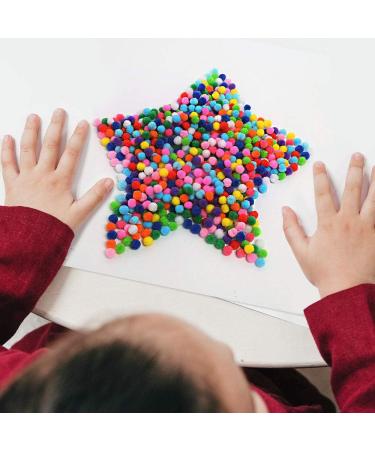 1500 Small 1cm Craft Pom Pom Balls in Bright Assorted Colors - Perfect for DIY Crafts - Buy Online on SooperMarket.com