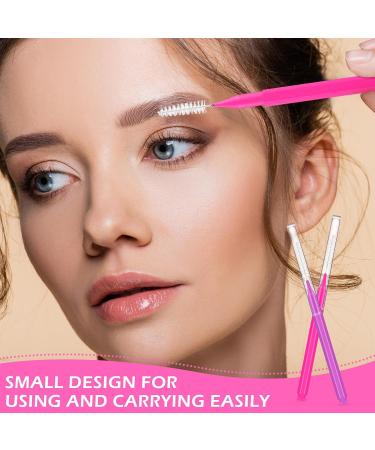 Patelai 150-Piece Micro Eyebrow Brush Set | Brow Lamination & Lash Lift Tools | Pink & Purple Eyebrow Spoolie Brushes for Eyelash Extensions - Buy Online on SooperMarket.com