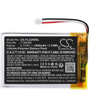 1000mAh Replacement Battery for C3 C2 T199369 - 3.7V Compatible & Long-Lasting | International Shipping Available - Buy Online on SooperMarket.com