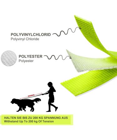 Toozey Waterproof Drag Line for Dogs - 3m 5m 7m 10m 15m 20m - Robust Leash with Hand Loop & Mains Bag - Perfect for All Dog Sizes - Neon Yellow - Buy Online on SooperMarket.com