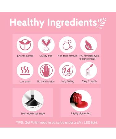 Lavender Violets 48pcs Jelly Gel Nail Polish Kit with LED Nail Dryer | Trendy Soak Off Colors | Matte Top Coat & Free Nail Decorations Included | Manicure Tools - Q976 - Buy Online on SooperMarket.com