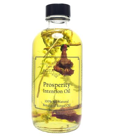 Prosperity Intention Oil 100% All Natural 4 oz l Success  Good Fortune & Abundance Rituals l Wiccan Pagan Magick Manifestation