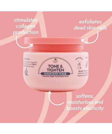 Nature Spell Tone & Tighten Sugar Crystal Body Scrub 300g Exfoliating Body Scrub Hyaluronic Acid Ginseng Extract & Plant Collagen Made in the UK - Buy Online on SooperMarket.com