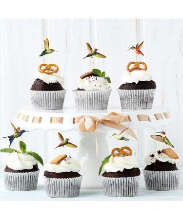 24 Pieces Hummingbird Cupcake Topper Hummingbird Cake Bird Decoration Cupcake Picks Toothpicks with Hummingbird Shape Hummingbird Cake Bird Decoration for Birthday Christmas Party Cake Decoration - Buy Online on SooperMarket.com
