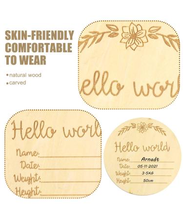 Wooden Baby Milestone Cards - 12-Piece Pregnancy & Monthly Gift Set for Expectant Mothers - Buy Online on SooperMarket.com