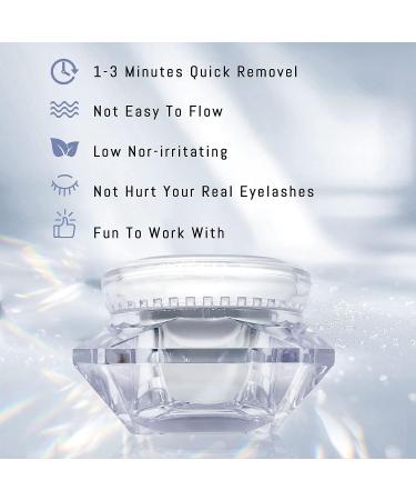 Strawberry-White Eyelash Extensions Remover Cream | Low Irritation Adhesive Remover for Sensitive Eyes (5g) - Fast Action - Buy Online on SooperMarket.com