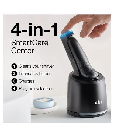 Braun Series 6 6075cc Electric Foil Shaver for Men | Wet & Dry Shave with Beard Trimmer | Clean & Charge SmartCare Center | Rechargeable Waterproof Razor in Black - Includes Leather Travel Case - Buy Online on SooperMarket.com
