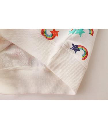 Girls Cotton Sweatshirt | Long Sleeve Casual Jumper | Toddler T-Shirt for Ages 1-12 | White | Size 4-5 Years - Buy Online on SooperMarket.com
