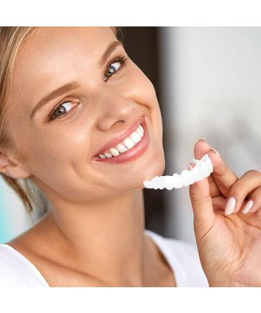 Derlen False Teeth Temporary Repair Kit - 2 Pairs of Top & Bottom Lightening Dentures for Men & Women | Easy-to-Use Braces - Buy Online on SooperMarket.com