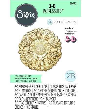 Sizzix Gerbera 3D Impresslits Embossing Folder by Kath Breen - Multicolor | 664997 - Buy Online on SooperMarket.com
