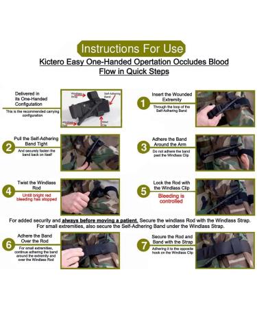 Tourniquets 2 Pack Emergency Outdoor Tourniquet First Aid Tactical Life Saving Hemorrhage Control Single-handed Operation of Hemostatic Bandage - Buy Online on SooperMarket.com