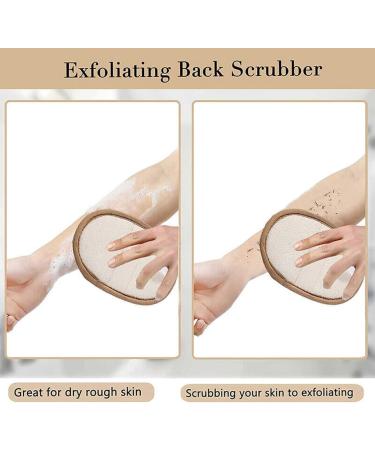 Natural Egyptian Shower Loofah Sponge | 2PCS Exfoliating Body Scrubber Pad for Men & Women | Healthy Bath Massage Brush Loofah - Buy Online on SooperMarket.com