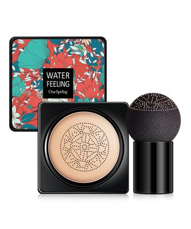 Ulapithi mushroom head air cushion foundation mushroom head air pillow bb cream cushion foundation concealer moisturizing lightening for all skin make-up primary durable natural