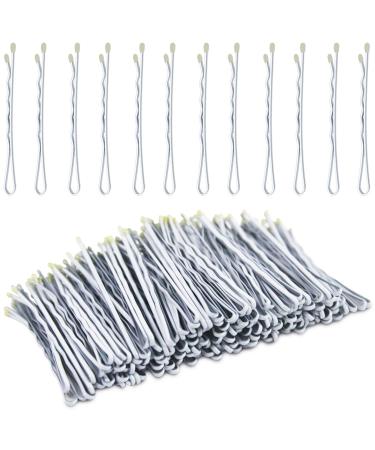 White Bobby Pins  METLUCK 200Pcs White Hair Pins Waves Bobby Pins Hair Accessories for Women  White Gray Hair (2.2inch/5.5cm)