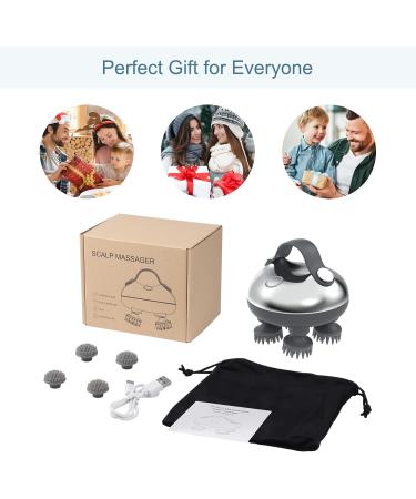 Ankilo Upgraded Electric Hair Scalp Massager with 3 Kneading Modes Portable Head Massager Handheld Waterproof Head Scratcher for Hair Growth Deep Clean and Stress Relax Cat Dog Massager - Buy Online on SooperMarket.com