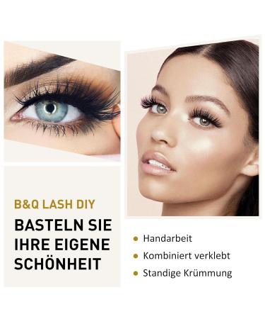 72 PCs B&Q DIY Individual Eyelashes - Reusable Fluffy Wispy for Beginners | Eyelash Extensions at Home (NM C-12 mm) - Buy Online on SooperMarket.com