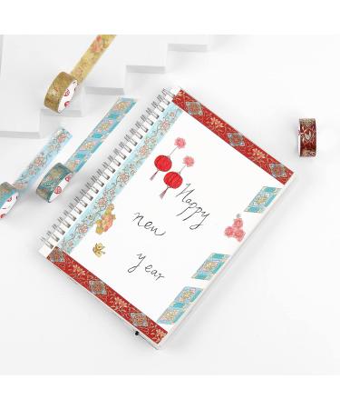 Lychii Washi Tape Set - 12 Rolls Vintage Masking Tape with Gold Foil - Oriental Aesthetic Journaling Supplies for Planner, Bujo & Artistic Projects - Buy Online on SooperMarket.com