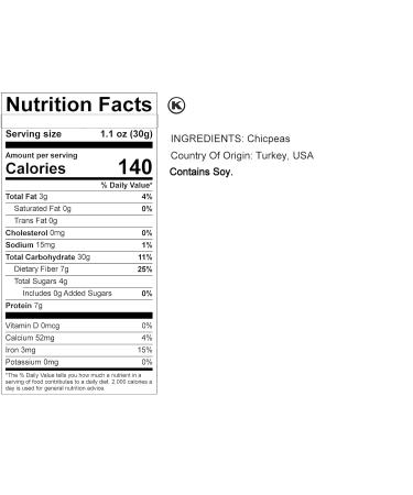 Sincerely Nuts Roasted Unsalted Chickpeas (5 LB) - Plant-Based Protein Snack - Vegan, Kosher, Gluten-Free - Perfect Meal Addition - Buy Online on SooperMarket.com