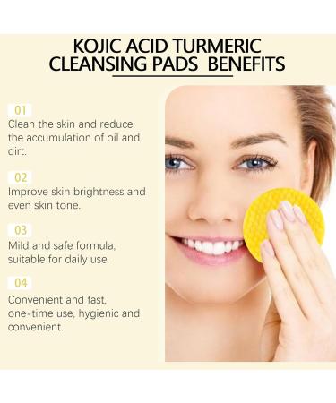 Turmeric Kojic Cleansing Pads Resurfacing Pads for Face & Body Turmeric Kojic Exfoliatings Cleansing Pads Balances Skin Oil And Water Fades Dark spots Fades Discoloration Facial Spon - Buy Online on SooperMarket.com