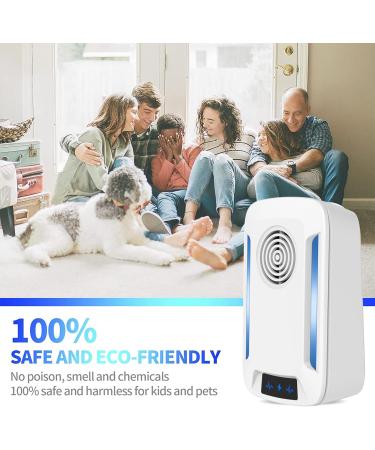 Ultrasound Pest Control - 4-Pack Insect Repeller for Mosquitoes Mice Ants Flies Spiders & Roaches | Effective Electronic Pest Deterrent - Buy Online on SooperMarket.com