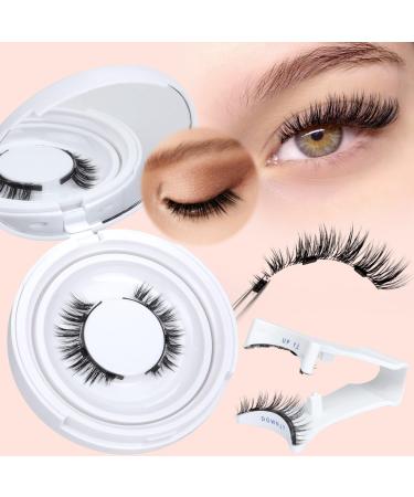 Magnetic Eyelashes Natural Look Magnetic Lashes with Applicator No Glue Magnetic False Eyelashes Kit Clear Band Lashes Wispy Reusable Eyelashes without Eyeliner by calphdiar