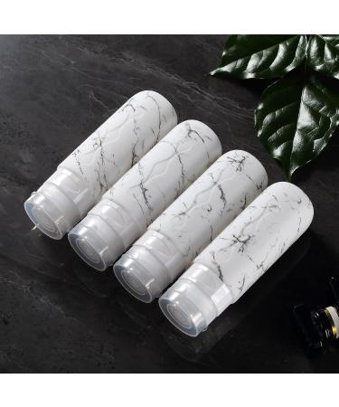 Gemice Travel Bottles Set - TSA Approved, Leak Proof, Silicone 3oz Containers for Toiletries - 4 Pack (White) - Buy Online on SooperMarket.com