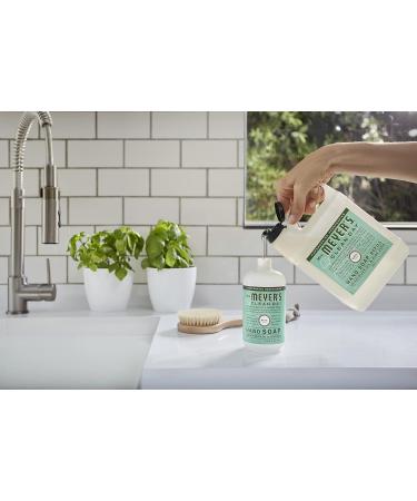 Mrs. Meyer's Clean Day Basil Liquid Hand Soap Refill - Cruelty Free Biodegradable & Essential Oils 975ml | Eco-Friendly Hand Wash - Buy Online on SooperMarket.com