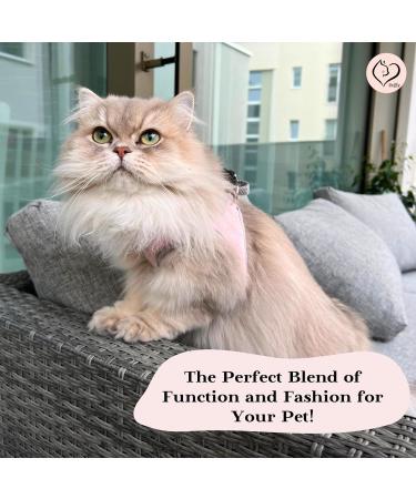 Buy Belffy Cat Dishes & Leash Set - Automatic Leash for Cats Kittens & Dogs - Stylish Pink Jacket for All Pets - Buy Online on SooperMarket.com