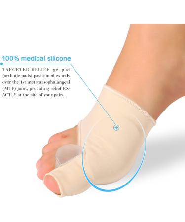 Bunion Corrector and Toe Straightener - Orthopedic Treatment for Hallux Valgus - Gel Silicone Nude - Buy Online on SooperMarket.com