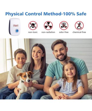 6 Pack Ultrasonic Pest Repeller - Electronic Plug-in Sonic Control for Insects, Rodents, and Bugs - Home, Office, Warehouse, Hotel - Repels Roaches, Ants, Mice, Mosquitoes, Spiders - Buy Online on SooperMarket.com