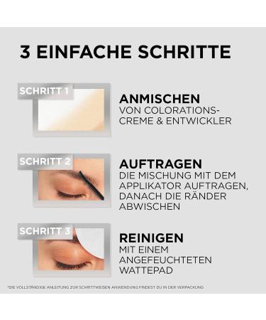 L'Or al Paris Ammonia-Free Eyebrow Color - Radiant Black 10 Applications | Perfectly Maintained Brows Worldwide - Buy Online on SooperMarket.com