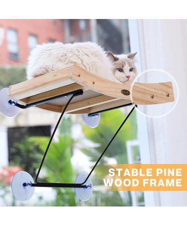 Pecute Cat Window Perch Sisal Scratcher 2-in-1 Hammock Seat | Heavy-Duty Suction Cups | Holds up to 30lbs - Buy Online on SooperMarket.com