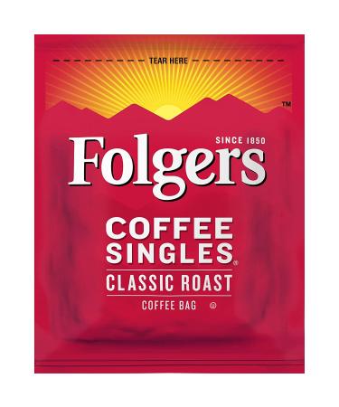 Folgers Coffee Singles Classic Roast 19 Single Serve Bags - Medium Roast Coffee - Buy Online on SooperMarket.com