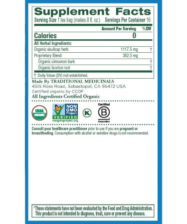 Traditional Medicinals Organic Stress Ease Cinnamon Tea - 32 Bags for Relaxation - Buy Online on SooperMarket.com