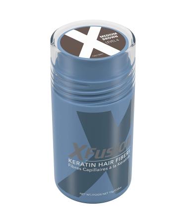 XFusion Keratin Hair Fibers Gray - 15g Medium Brown - Buy Online on SooperMarket.com