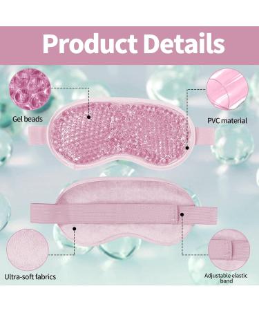 Cooling Eye Mask Gel Eye Mask for Puffy Eyes Reusable Therapy Gel Eye Mask Hot Cold Dual-use Cold Eye Mask for Dry Eyes Dark Circles Eye Bags Sleep Gel Beads Eye Mask (Pink) - Buy Online on SooperMarket.com