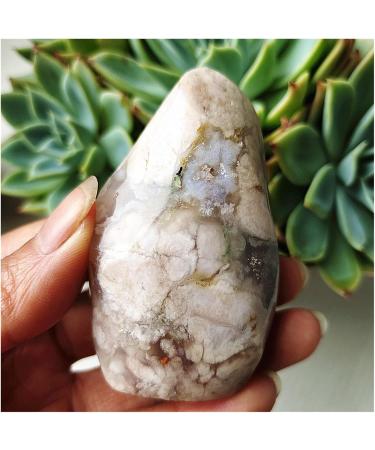 Natural Stone Sakura Agate Crystals Flame Home Room Decoration Feng Shui Gemstone Ornaments Reiki Stone Collection (Color : 80-90g Size : 1pc) 1pc 80-90g - Buy Online on SooperMarket.com