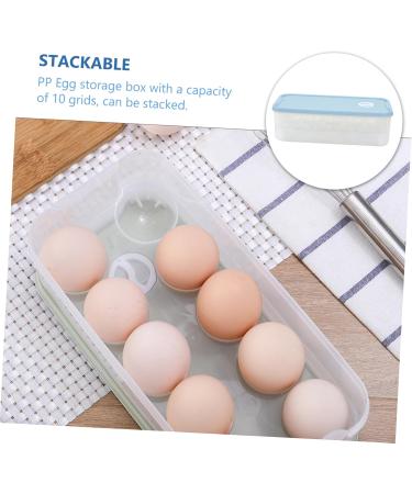 RORPOIR 1pc Box Egg Storage Box Storage Bins Refrigerator Eggs Storage Trays Egg Tray Blush Grid re-usable Blue 24x11.5cm - Buy Online on SooperMarket.com