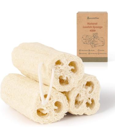 100% Organic Luffa Sponge - Natural Shower & Peeling Sponge | Eco-Friendly Body Brush for Exfoliating Dead Skin - Buy Online on SooperMarket.com